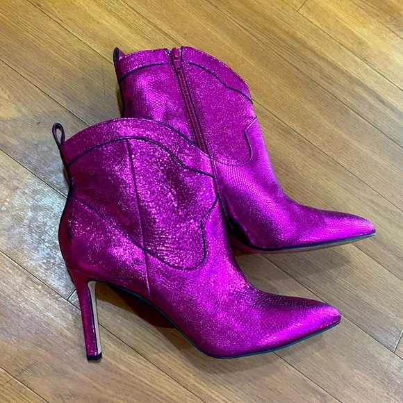 Gianni Bini Ezlee Snake embossed western dress booties size 8 m - Picture 1 of 7